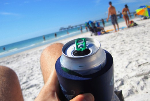 stubby cooler used for drinks